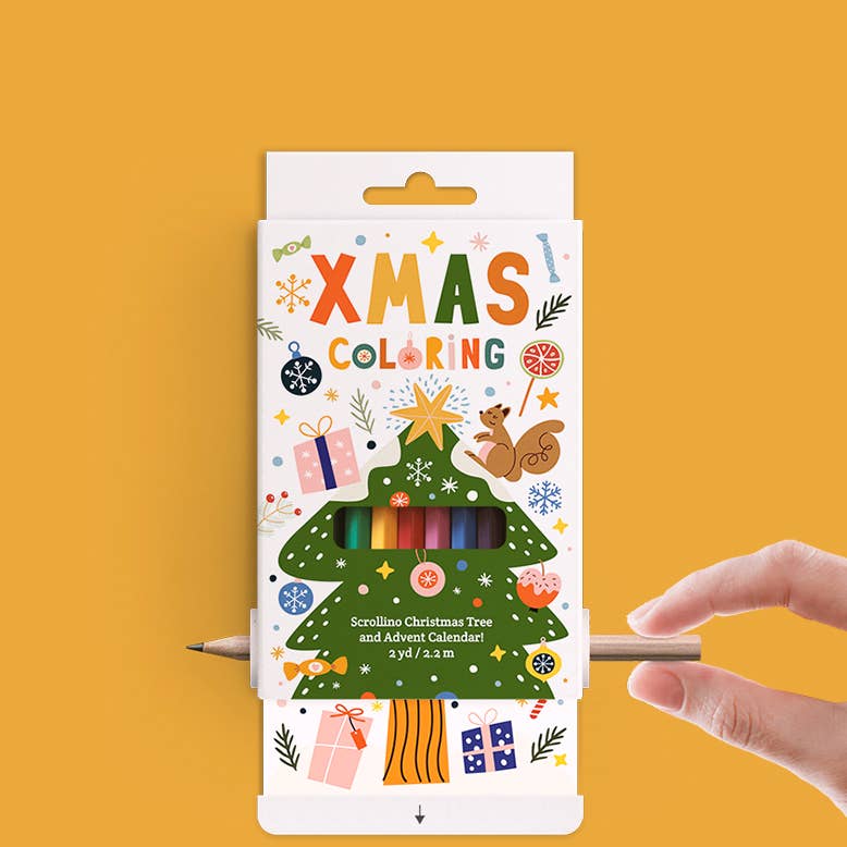 Árvore de Natal e Calendário do Advento - Scrollino Xmas Coloring
