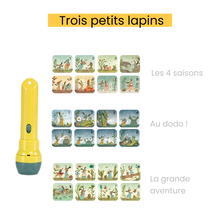 Carregar imagem no visualizador da galeria, Lanterna de Histórias: Trois petits lapins
