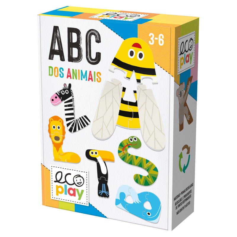 ABC DOS ANIMAIS - ECOPLAY - puzzle-jogo