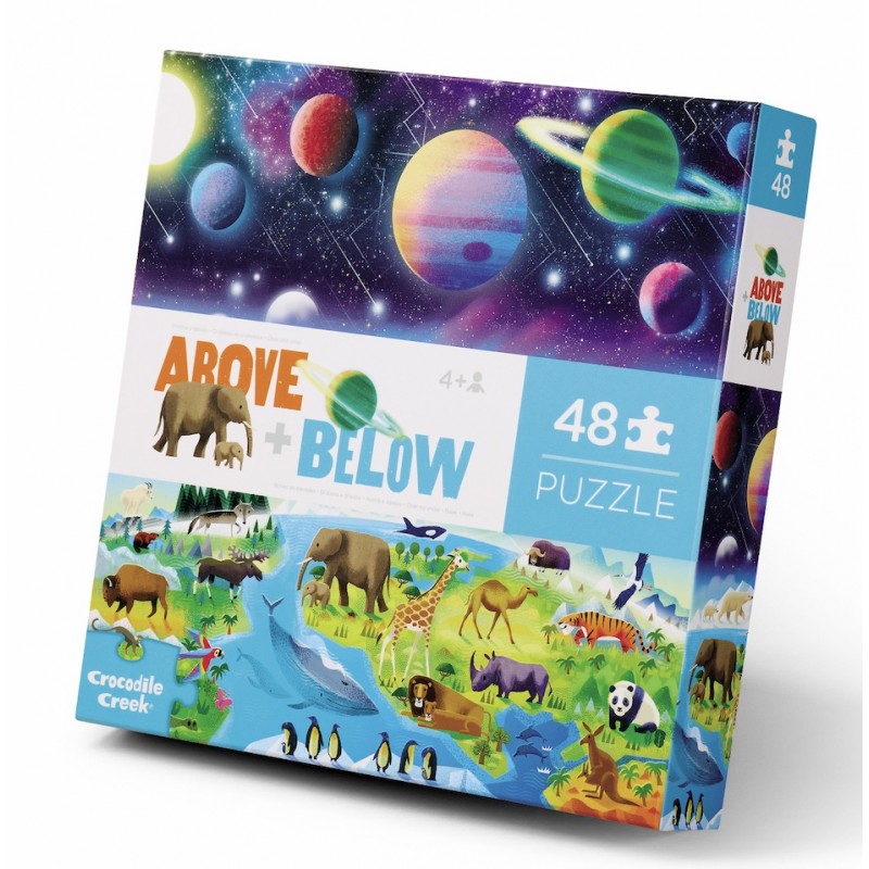 Above & Below/Earth & Space - puzzle com 48 peças