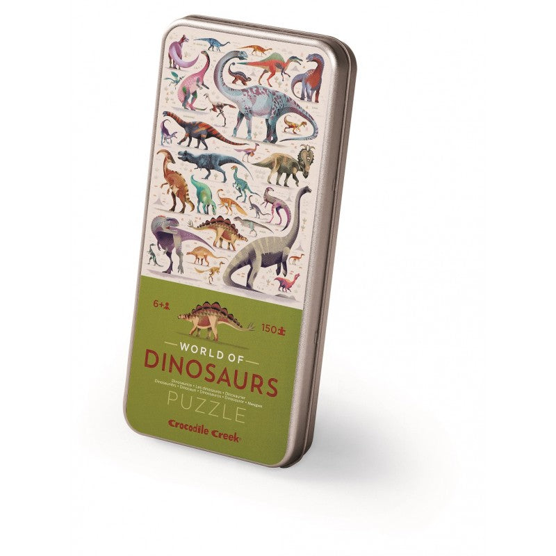 Lata com puzzle de 150 peças - o mundo dos dinossauros